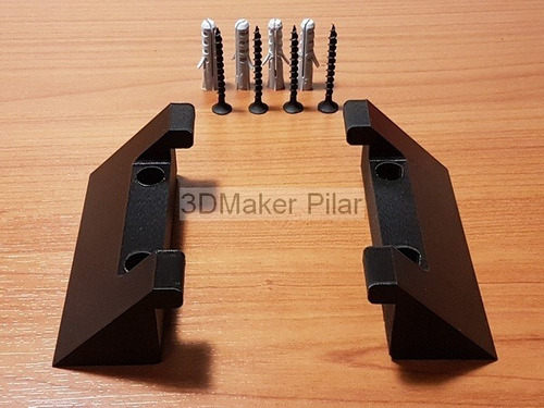 Combo Soporte Pared Ps4 Fat Slim Pro + 2 Sop Joystick Con Tornillos Y Tarugos - Mandos Playstation - Excelente Calidad!