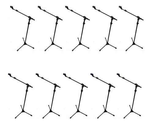 Kit 10 Pedestal Suporte Microfone Rmv Psu0135 Novo!