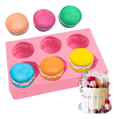 Moldes De Fondant De Macaron  6 Cavidades, Molde De Silicon