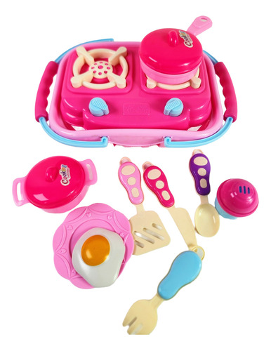 Set Cocina Infantil + Accesorios Juego De Roles Didactico