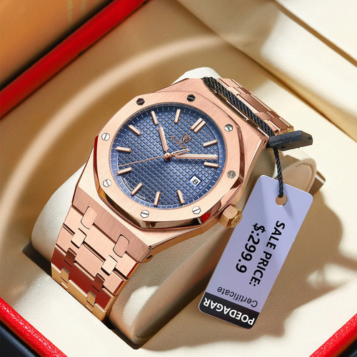Reloj Poedagar 924 Cuarzo Acero Inoxidable Reloj Cuarzo Lujo