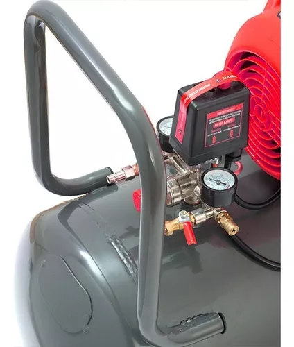 Compresor De Aire 50 Litros + Kit Compacto Pektra 2.5 Hp Color Rojo Fase  eléctrica Monofásica