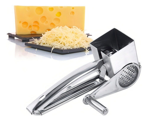 Rallador Mano Queso Manual Tambor Rotativo Acero Inoxidable