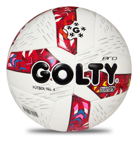 Balón Fútbol Golty Pro Dualtech Ii No.4-blanco/rojo