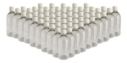 50 Pack Botella Frasco De Plástico 250 Ml Transpnte C/tapa