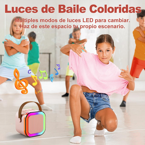 ..bocina Karaoke Infantil 2 Micrófonos Inalámbricos Para Niñ
