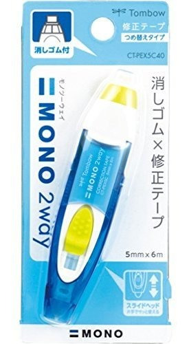 Tombow Mono - Cinta Correctora De 2 Vías, Color Azul