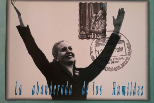 Tarjeta De Eva Perón Abanderada De Los Humildes