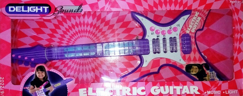 Imagen 2 de 4 de Guitarra Electrica De Juguete Para Niña C/luz Y Sonido