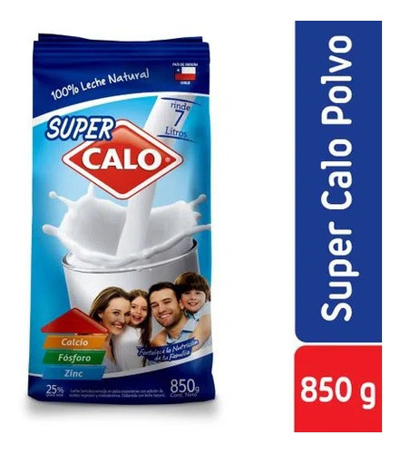 Leche En Polvo Fortificada Super Calo  850 Gr(3 Unidad)super