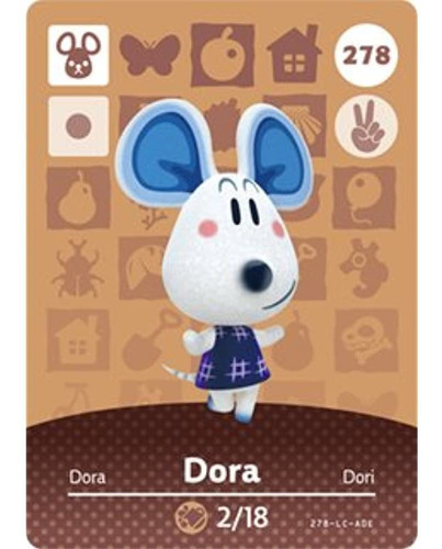 Dora - Tarjeta De Amiibo De Nintendo Animal Crossing Happy H