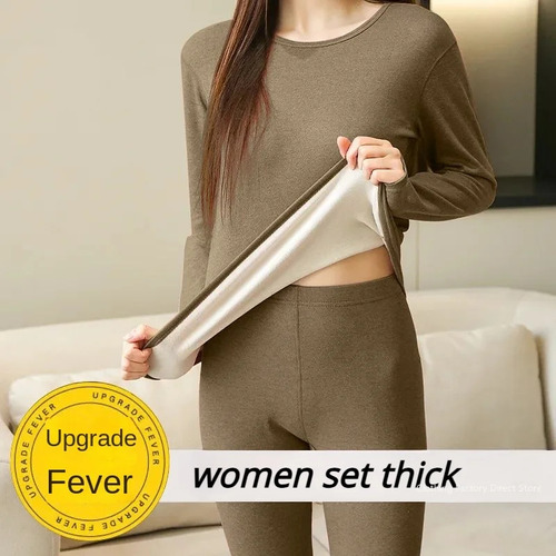 Blusa De Terciopelo Para Mujer Y Pantalones Thermos Intimate