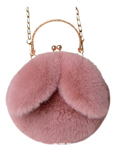 Lindo Bolso De Conejo De Felpa Para Mujer, Bandolera Con Con