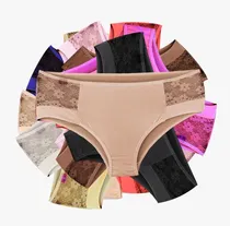Comprar Kit 5 Calcinhas Cós Alto Detalhes Em Renda Lingerie