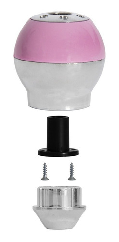 Imagem 3 de 4 de Bola De Cambio Sport Rosa Cromada