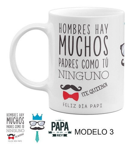 Imagen 7 de 10 de Caja Con 36 Tazas Día Del Padre 12 Diseños Papá