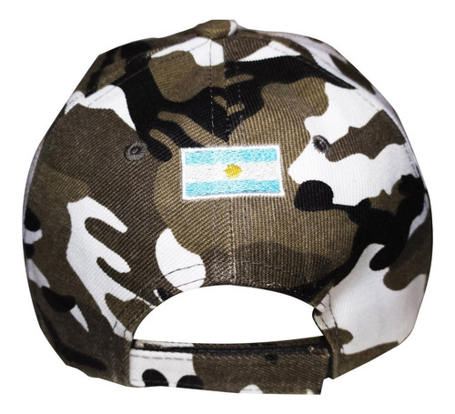 Imagen 2 de 5 de Gorra Islas Malvinas Argentinas Camuflada Gris/negro/blanco