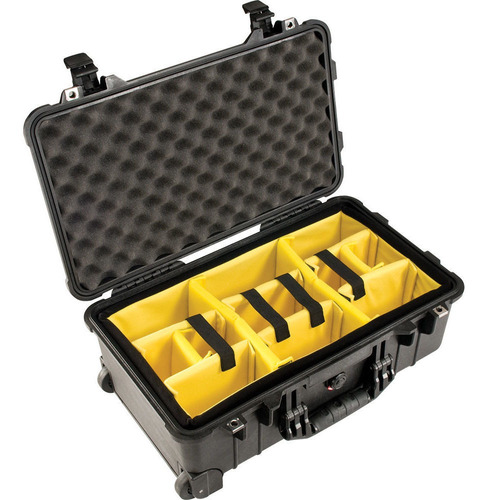 Pelican 1510 Carry On Case With Yellow And Black Divider Set