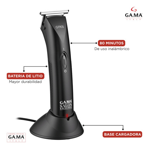 Cortapelo Trimmer Gama Se Gt905 Con Base De Carga