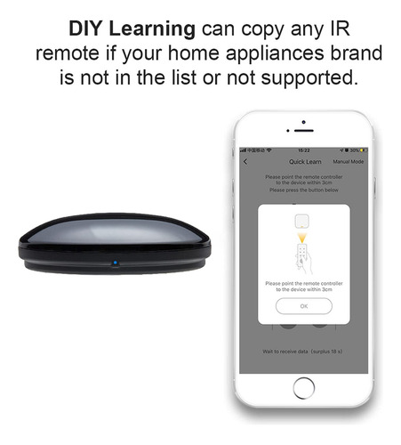Control Remoto Inteligente Por Infrarrojos Frankever Wifi Bl