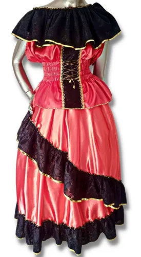 Roupa Pomba Gira Cigana Saia Umbanda Candombl Super Luxo
