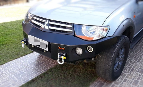 Para-choque Aço L200 Triton Com Berço Para Guincho