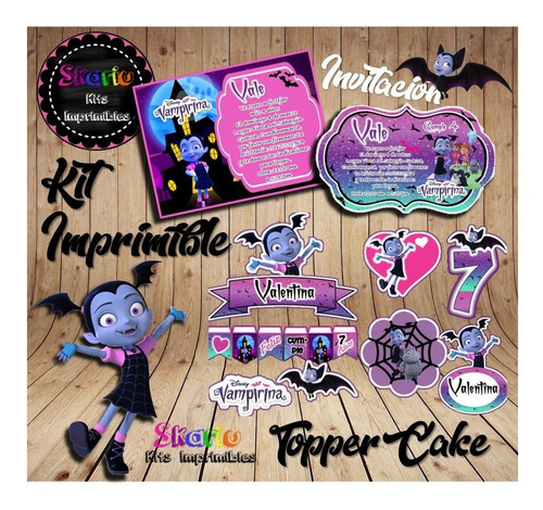 Kit Imprimible De Vampirina Disney Personalizado 