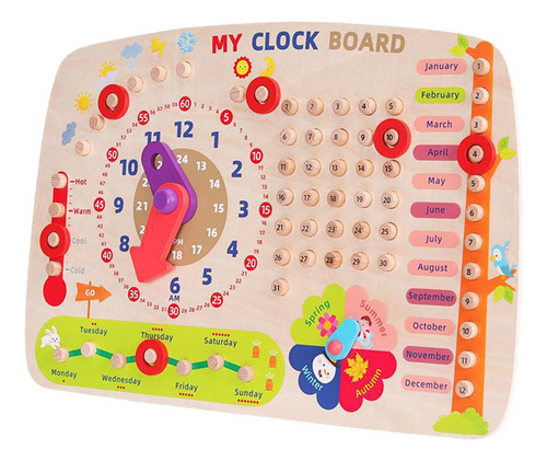 Reloj Calendario Para Niños Ocupados A Bordo De La Casa De M