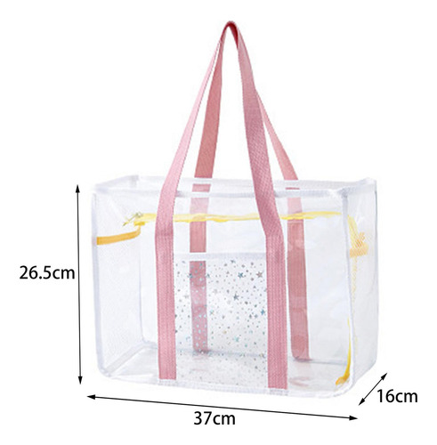 2 Bolso De Mano Transparente, Bolso De Hombro Rosa