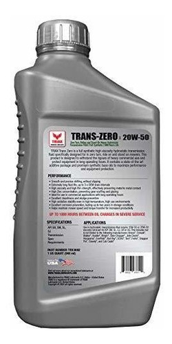 Imagen 4 de 4 de Transmisión Triax Zero 20w-50 Aceite De Transmisión Hidro-es