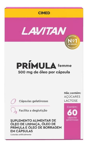 Kit Com 3 Lavitan Óleo De Prímula Femme 60 Cápsulas - Cimed