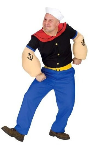 Fun World Costumes Disfraz De Popeye Para Hombre, Azul