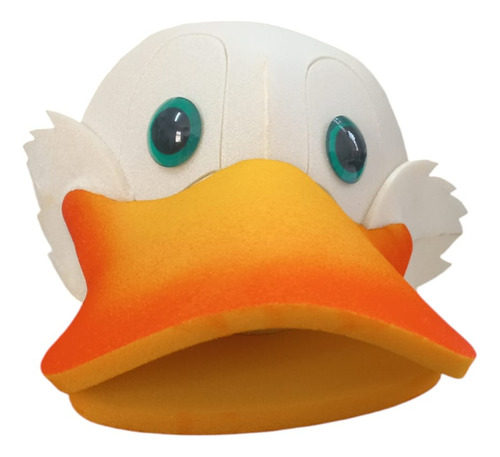 Chapéu De Espuma Pato Cor Branco C/ Amarelo