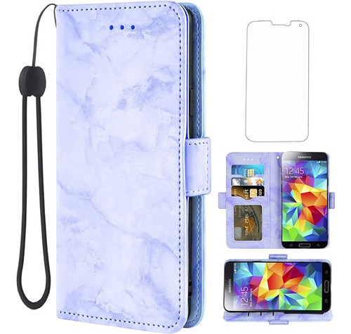 Funda Compatible Con Galaxy S5 Y Protector De Pantalla De Vi