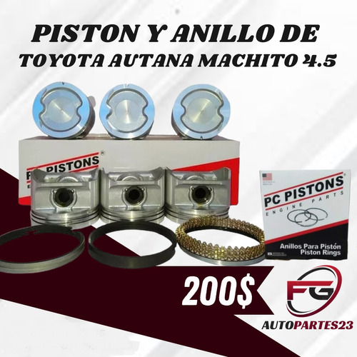 Piston Y Anillo De Toyota 4.5 020 030 