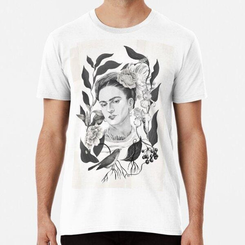 Remera Afiche Frida Kahlo, Flores Frida Algodon Premium