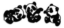 Comprar Cuadro Decorativo Minimalista Pandas Mdf 3mm 61,5cm X 27,5cm