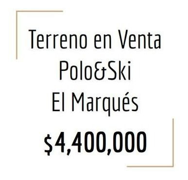 Imagen 1 de 5 de Terreno En Venta En Polo&sky Queretaro
