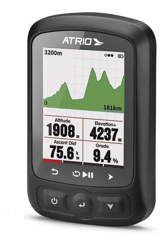 Gps Atrio Titanium Ciclocomputador Bluetooth+cinta Cardíaca