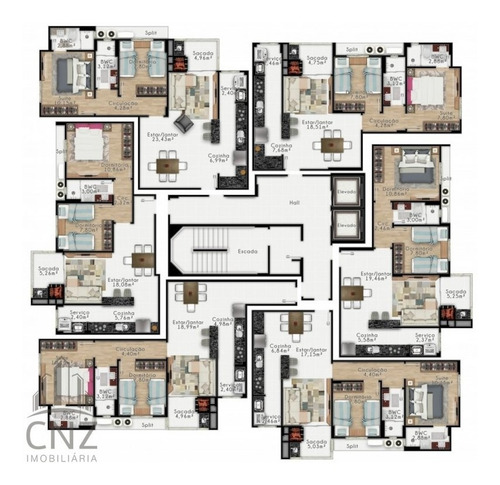 Imagem 5 de 5 de Apto 2 Quartos - Na Santa Rita Em Brusque - Ap2 416 - Ap2 416