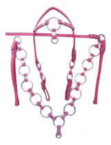 Comprar Cabeçada,peitoral,rosa Lind  Argola,,muares, Couro Ofertaço 