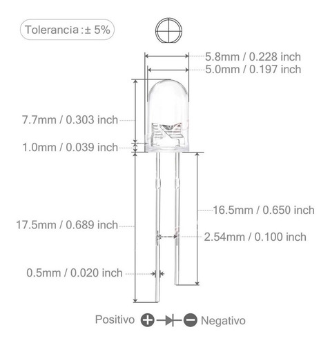 Imagen 4 de 5 de 100 Unidades Led Chorro Verde 5mm Para Arduino