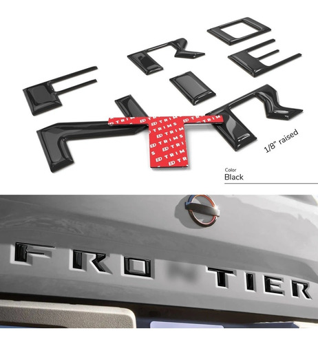 Letras Frontier 3d Tapa Batea Para Nissan Pro4x V6 2022 2023