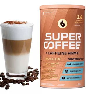 Super Coffee 380g - Caffeinearmy - Termogênico Pre Treino Sabor Vanilla Latte