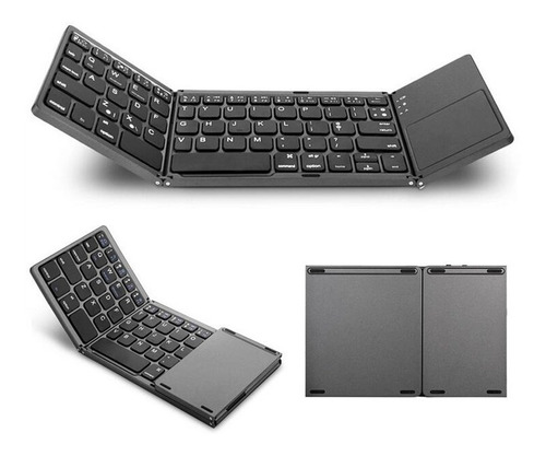 Mini Teclado Bluetooth Plegable Touchpad Elegante Super Slim