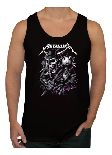 Polera Musculosa Sin Mangas 100% Algodon - Rock Metallica 03