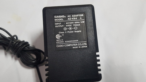 Fonte Original Casio Ad-k64 6v 750ma