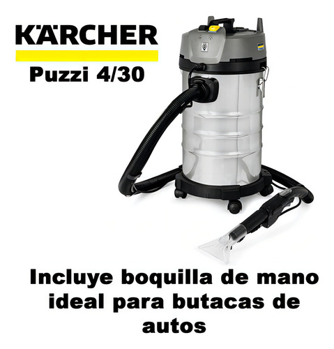 Lavadora Y Aspiradora Karcher 430 Tapizados 1600w Inox Dimm Color Plateado