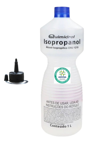 Álcool Isopropílico 99,8% 1 Litro Limpeza De Placas E Telas