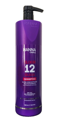 Shampoo Hanna Caball Elixir 12 Oleos 1 Lt 